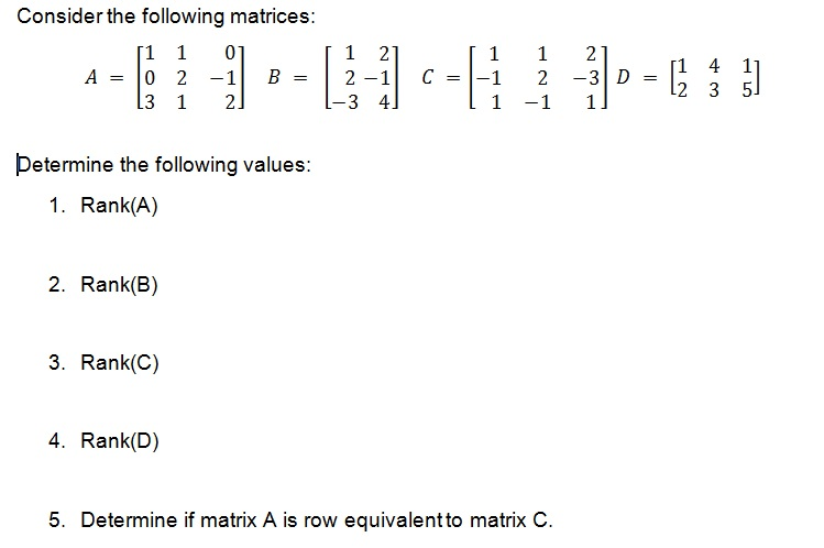 Solved Linear Algebra And Matrix Theory ( If Possible Could | Chegg.com