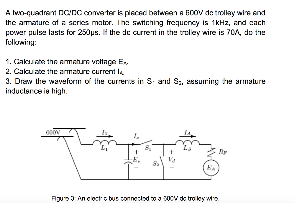A twoquadrant DC/DC converter is placed between a