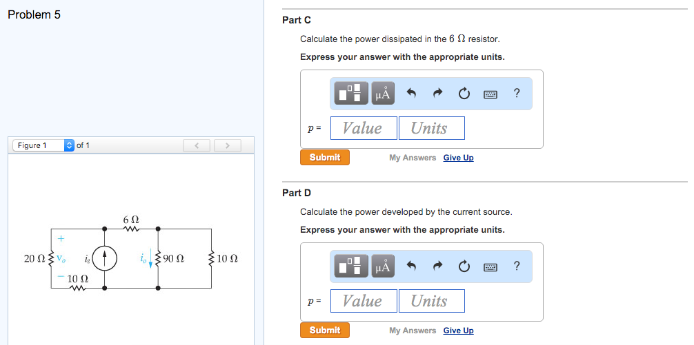 Solved Problem 5 Part A For the circuit in the figure | Chegg.com
