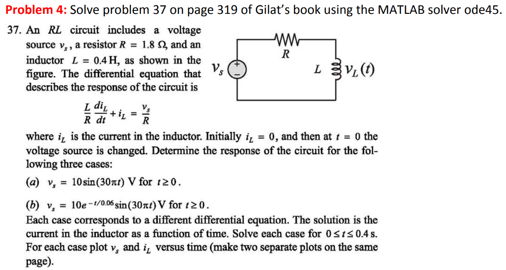 Problem 4 Solve Problem 37 On Page 319 Of Gilat s Chegg
