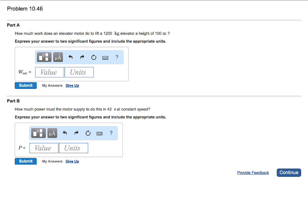 Solved How much work does an elevator motor do to lift a