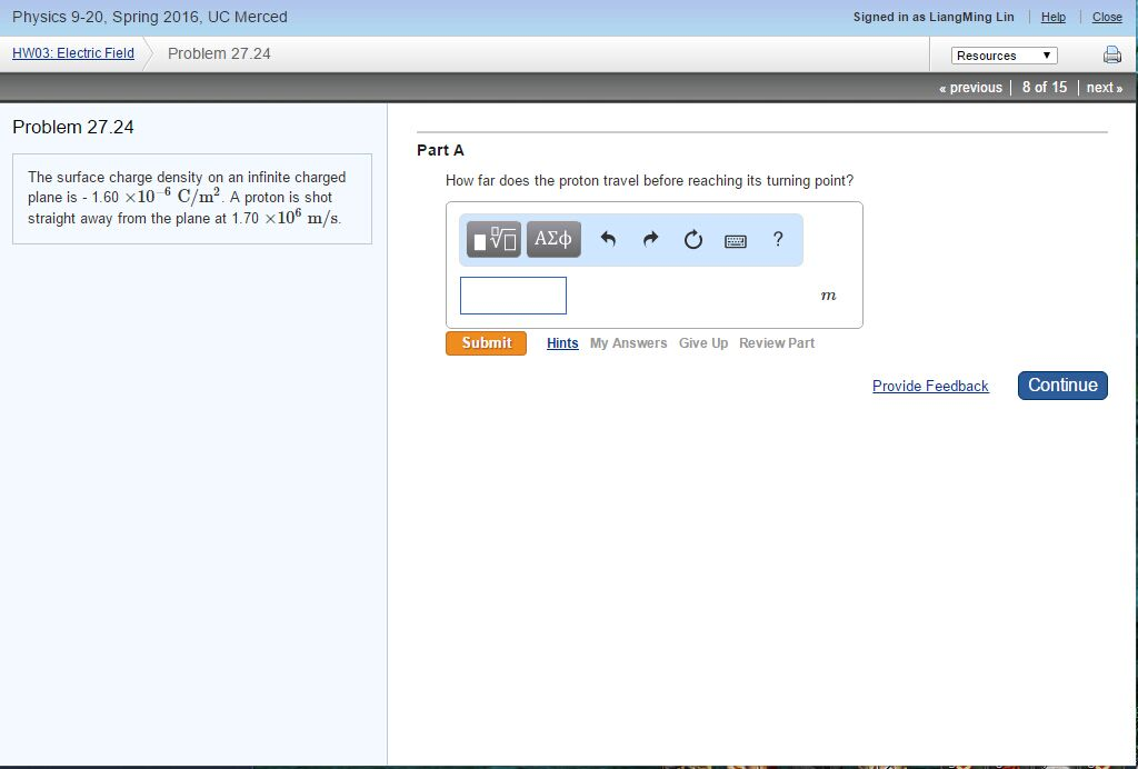 Solved The surface charge density on an infinite charged