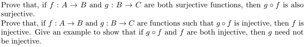 Solved Prove That, If F A B And G BC Are Both Surjective | Chegg.com