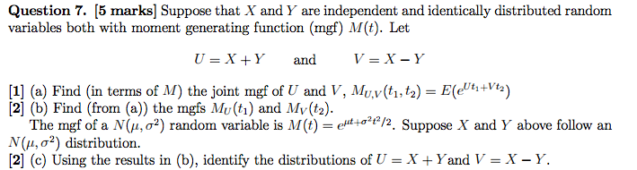 Solved Suppose that .Y and Y are independent and identically