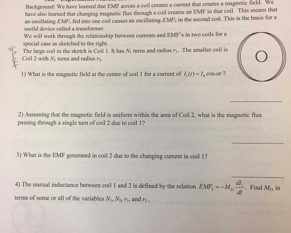 Solved What is the magnetic field at the center of coil 1 | Chegg.com