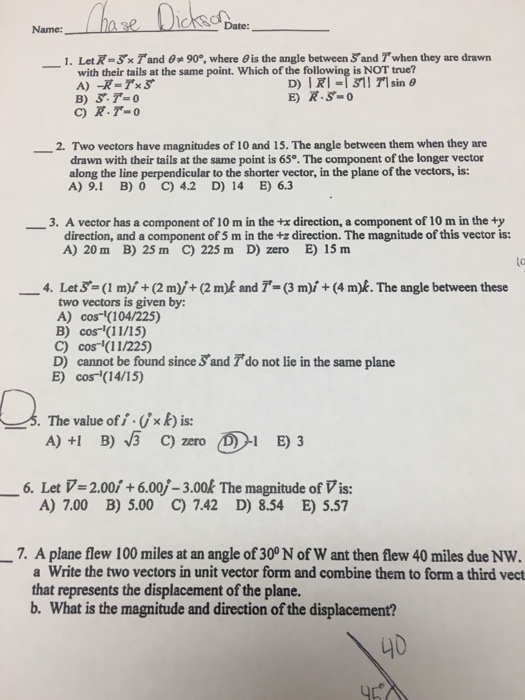 Solved Let where theta is the angle between S and T when | Chegg.com