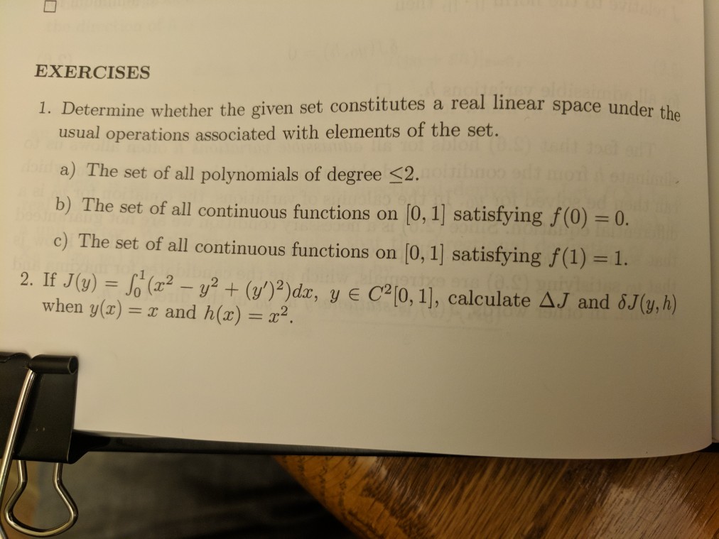 Solved EXERCISES 1. Determine whether the given set | Chegg.com
