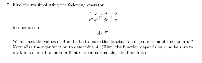 Solved 7. Find the result of using the following operator | Chegg.com