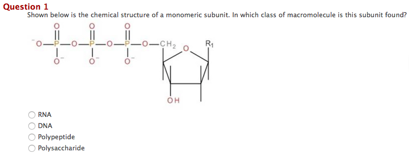 Solved Shown below is the chemical structure of a monomeric | Chegg.com