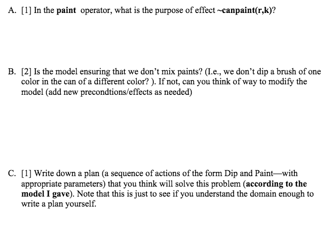 Solved Consider the following "painting problem." We have a | Chegg.com