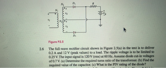 Solved The full-wave rectifier circuit shown in Figure | Chegg.com