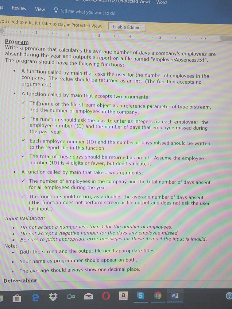 Solved Ocon2012 Protected View Word S Review View Tell Me Chegg