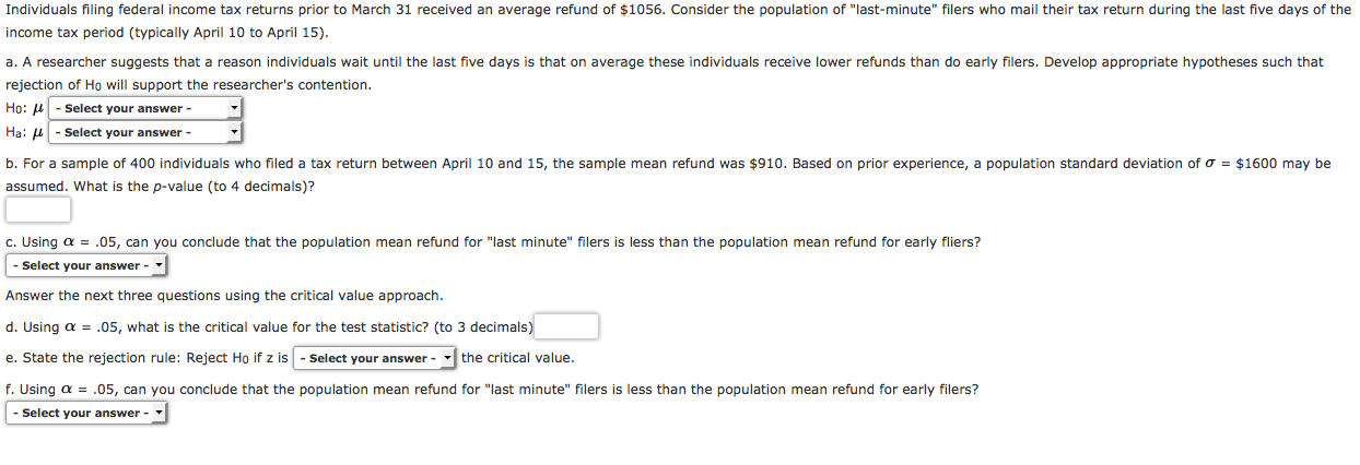 Individuals Filing Federal Income Tax Returns Prior Chegg