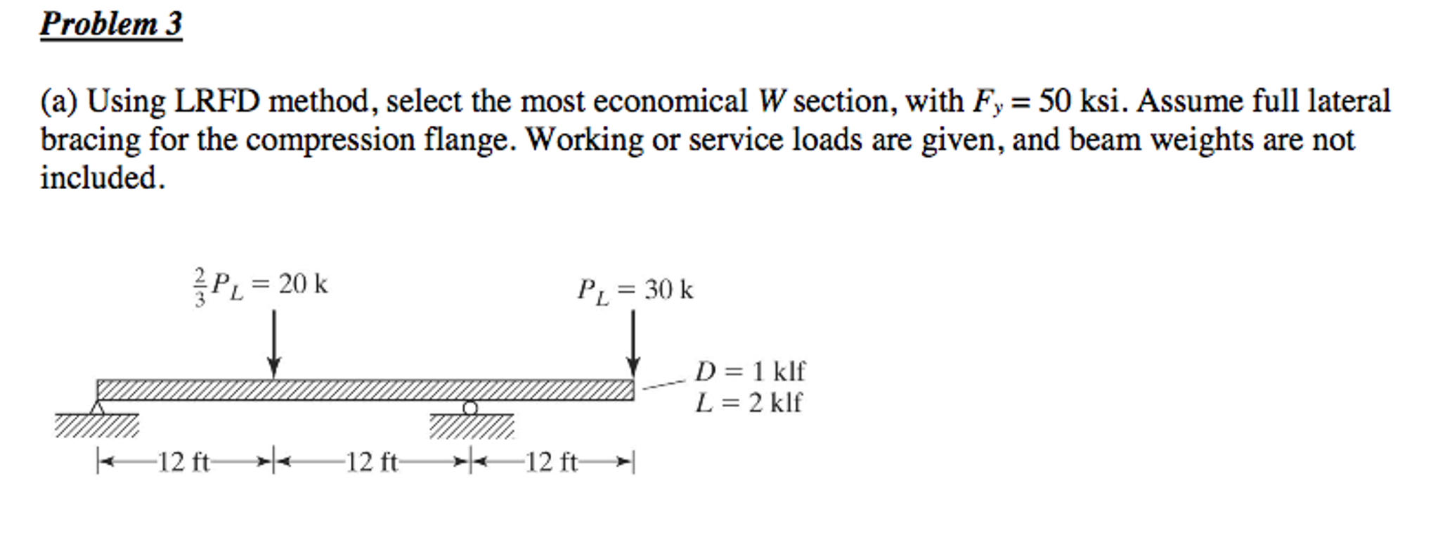 using-lrfd-find-the-most-economical-w-member-using-chegg