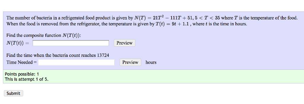 solved-the-number-of-bacteria-in-a-refrigerated-food-product-chegg