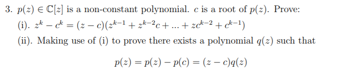 Non Constant Polynomial Example