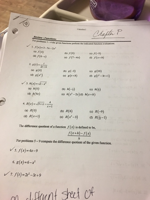 Solved The given function perform the indicated evaluations. | Chegg.com