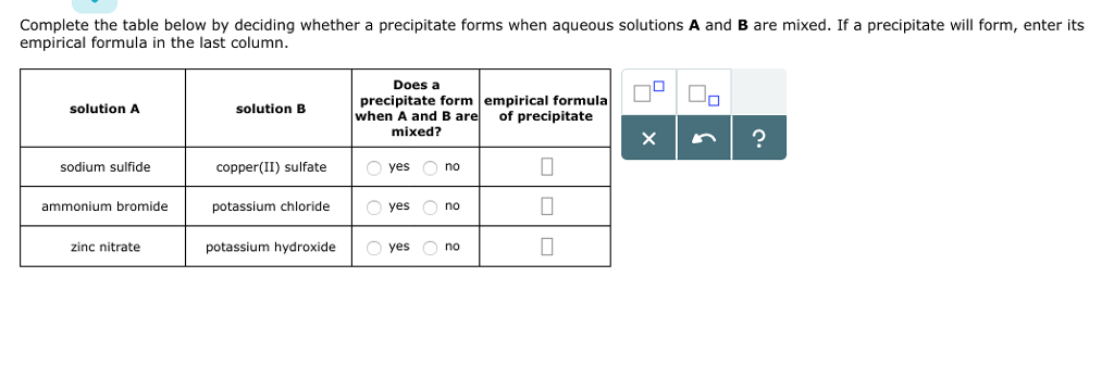 Solved Complete The Table Below By Deciding Whether A | Chegg.com