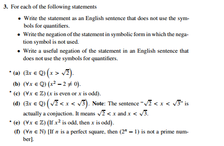 statements quantifiers symbolic negation
