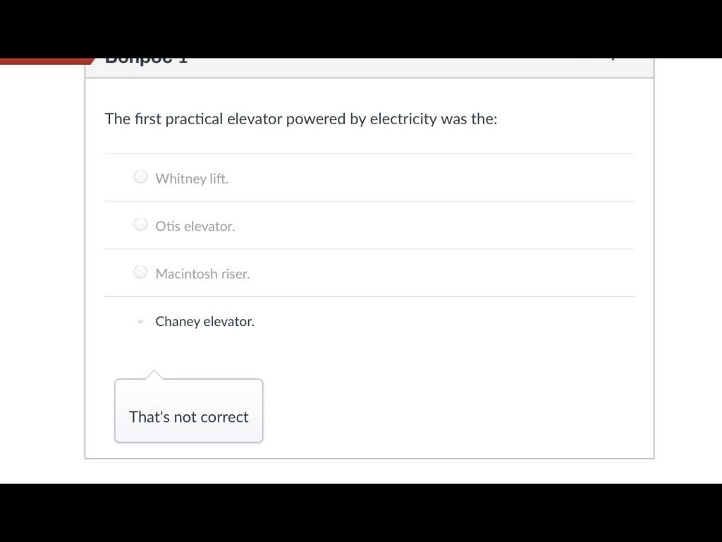 Solved The first practical elevator powered by electricity | Chegg.com