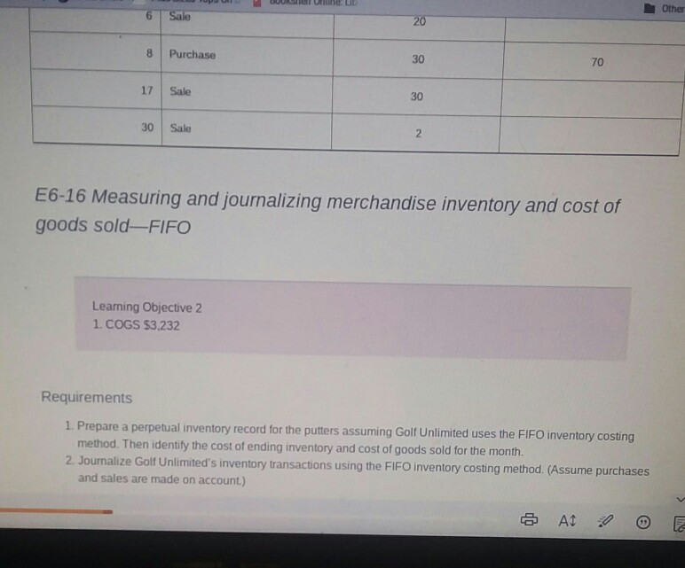 Solved Use the following information to answer Exercises | Chegg.com