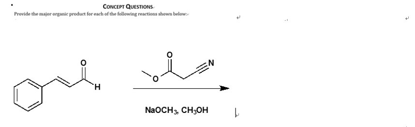 Solved Provide The Major Organic Product For Each Of The