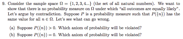 Solved 9. Consider the sample space Ω = {1,2,3,4 ) (the set | Chegg.com