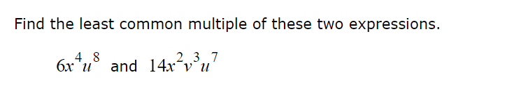 Solved Find the least common multiple of these two | Chegg.com