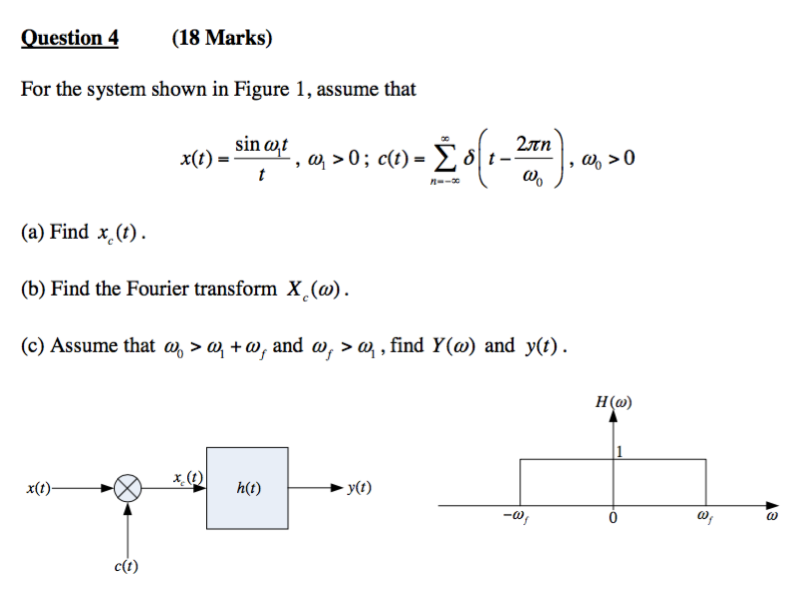 Solved Question 4 (18 Marks) For the system shown in Figure | Chegg.com