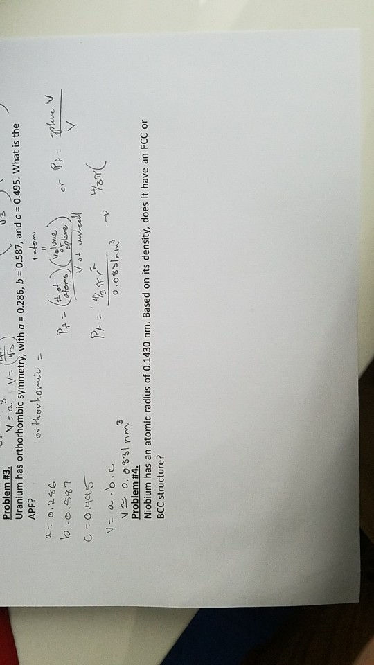 Solved Problem #3 3 Uranium Has Orthorhombic Symmetry, With | Chegg.com