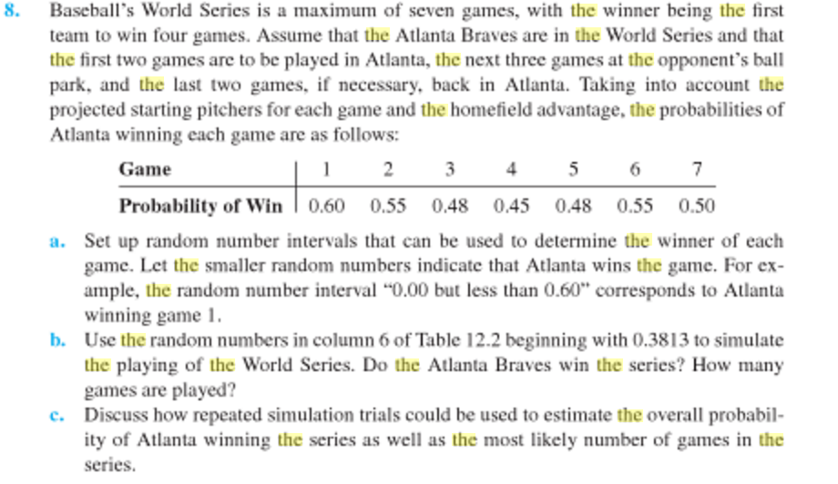 Baseball's World Series is a maximum of seven games,
