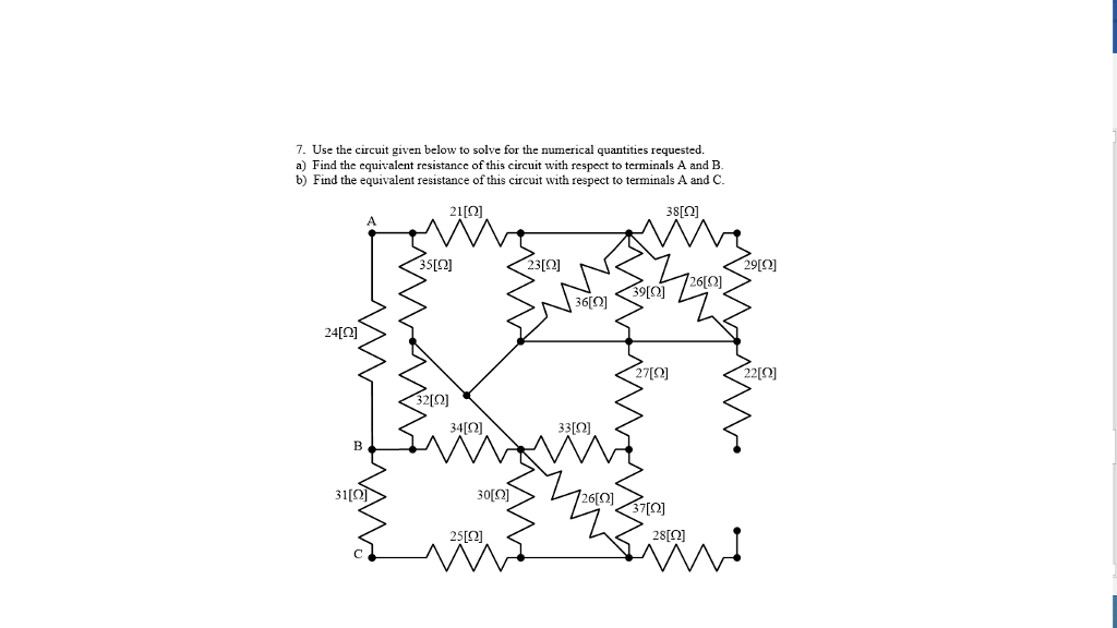 Solved Use the circuit given below to solve for the | Chegg.com