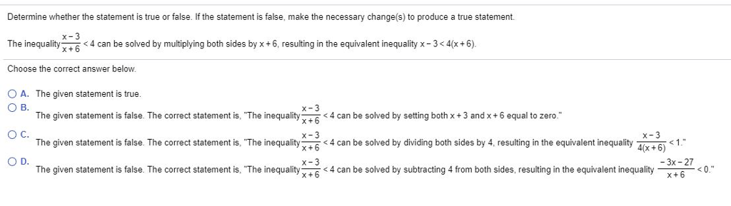 Solved Determine Whether The Statement Is True Or False If 2315