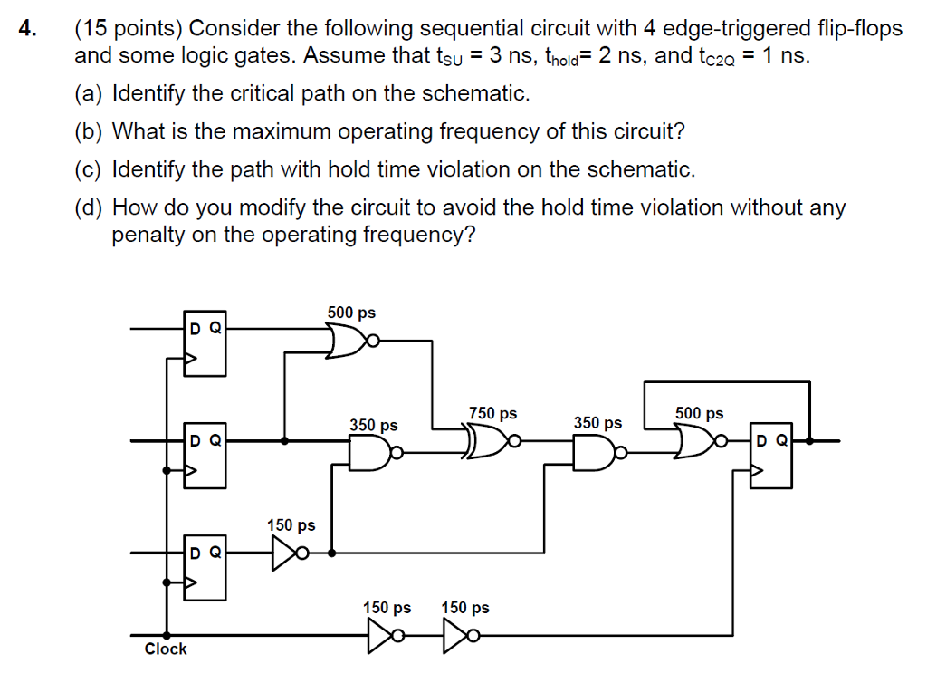 Solved Consider The Following Sequential Circuit With 4 | Chegg.com