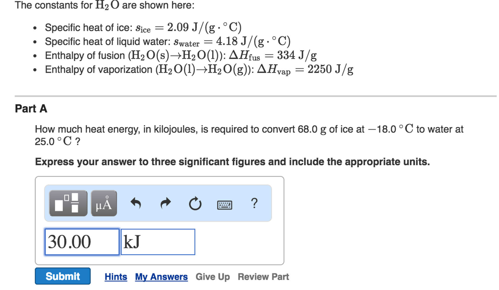 Solved How much heat energy, in kilojoules, is required