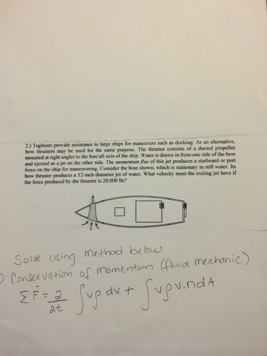 Solved Tugboats provide assistance to large ships for | Chegg.com