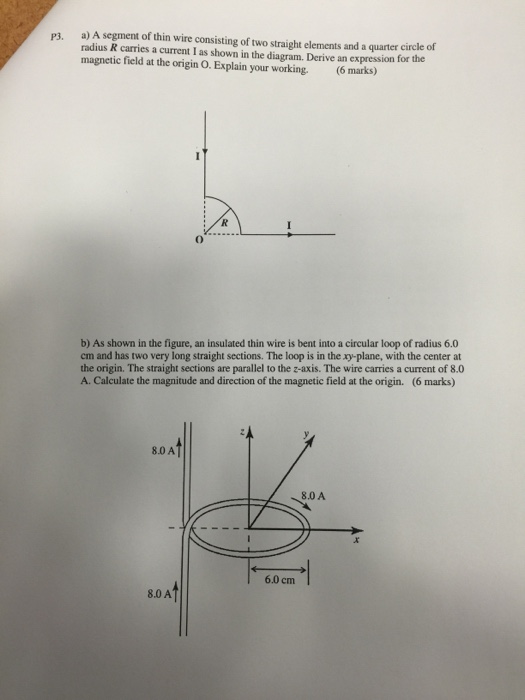 Solved A segment of thin wire consisting of two straight