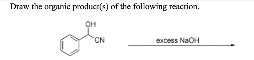 Solved Draw the organic product(s) of the following | Chegg.com