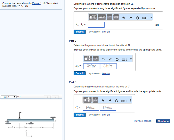 Solved Consider the beam shown in (Figure 1.EI is constant. | Chegg.com