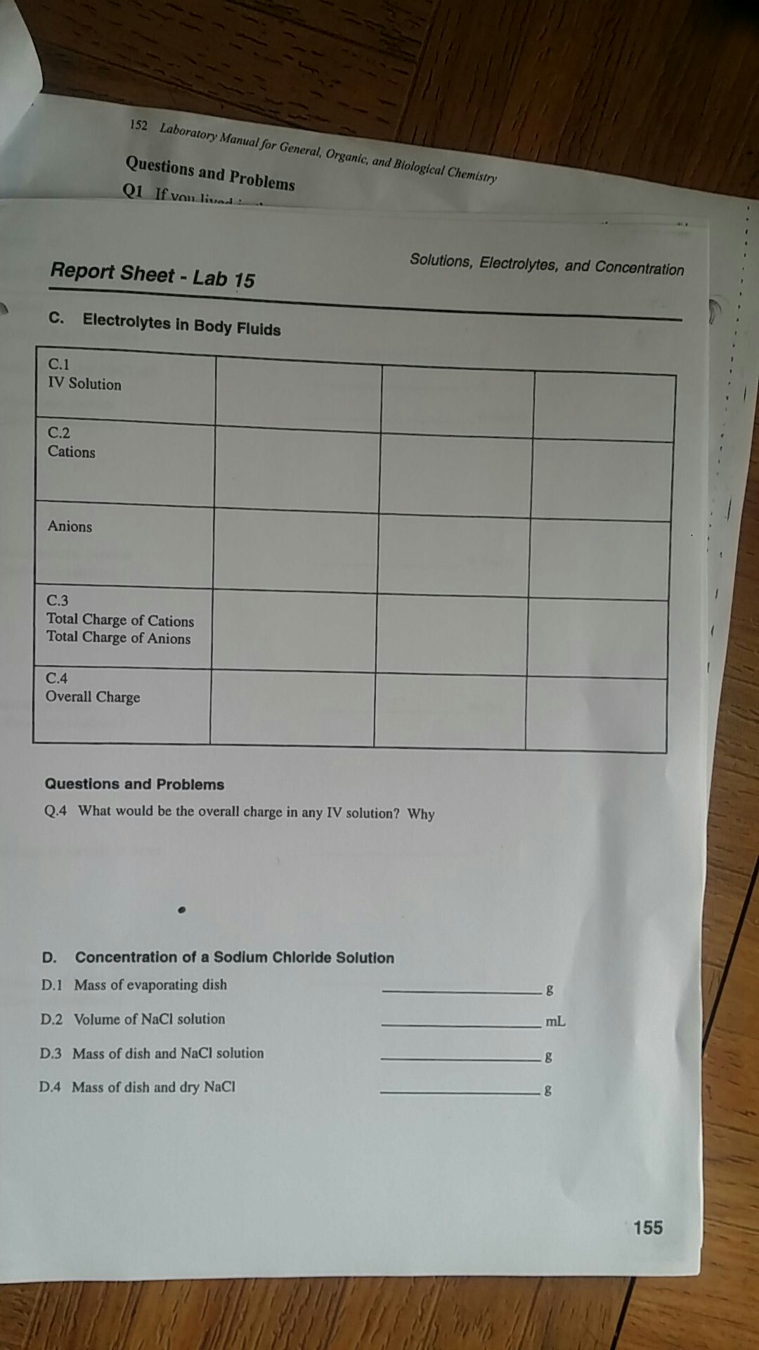 152 Laboratory Manual for General, Organic, and
