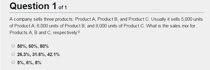 Solved A Company Sells Three Products: Product A, Product B, | Chegg.com