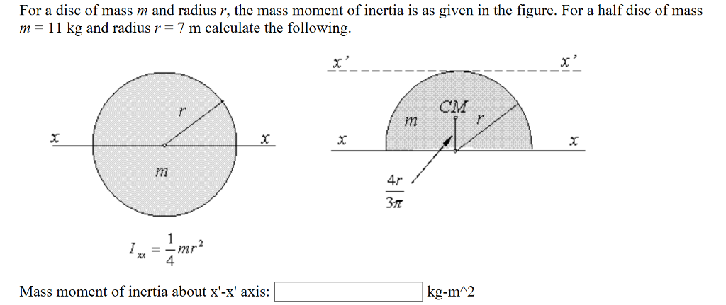 Moment Of Inertia Of A Thin Semicircular Disc Mass M Vrogue Co