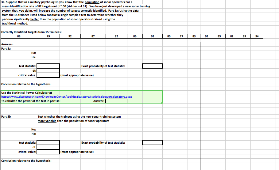 I need help setting up this problem in Excel. Please | Chegg.com