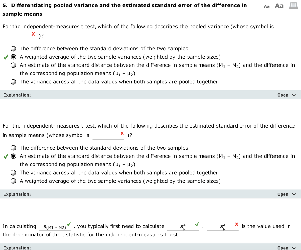 Aa Aa 5. Differentiating pooled variance and the