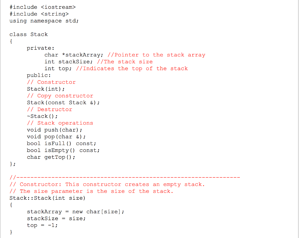 Solved #include #include using namespace std; class Stack | Chegg.com
