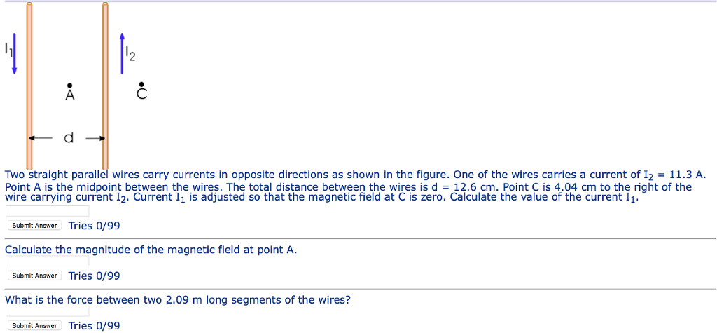 Solved d. The two wires shown in the figure carry currents | Chegg.com