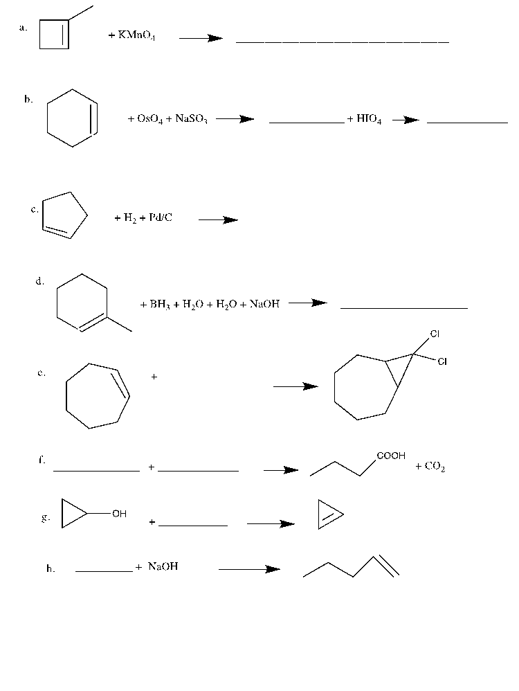 Solved Complete each of the following reactions by filling | Chegg.com