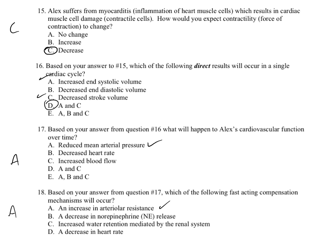 Solved Myocarditis/Heart Failure Questions Please use the