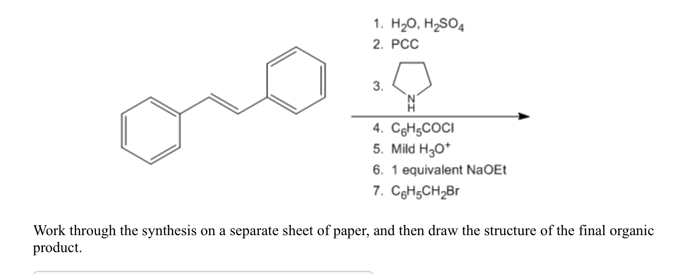 Solved Work through the synthesis on a separate sheet of | Chegg.com