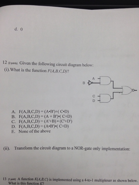 Solved Given The Following Circuit Diagram Below: What Is | Chegg.com